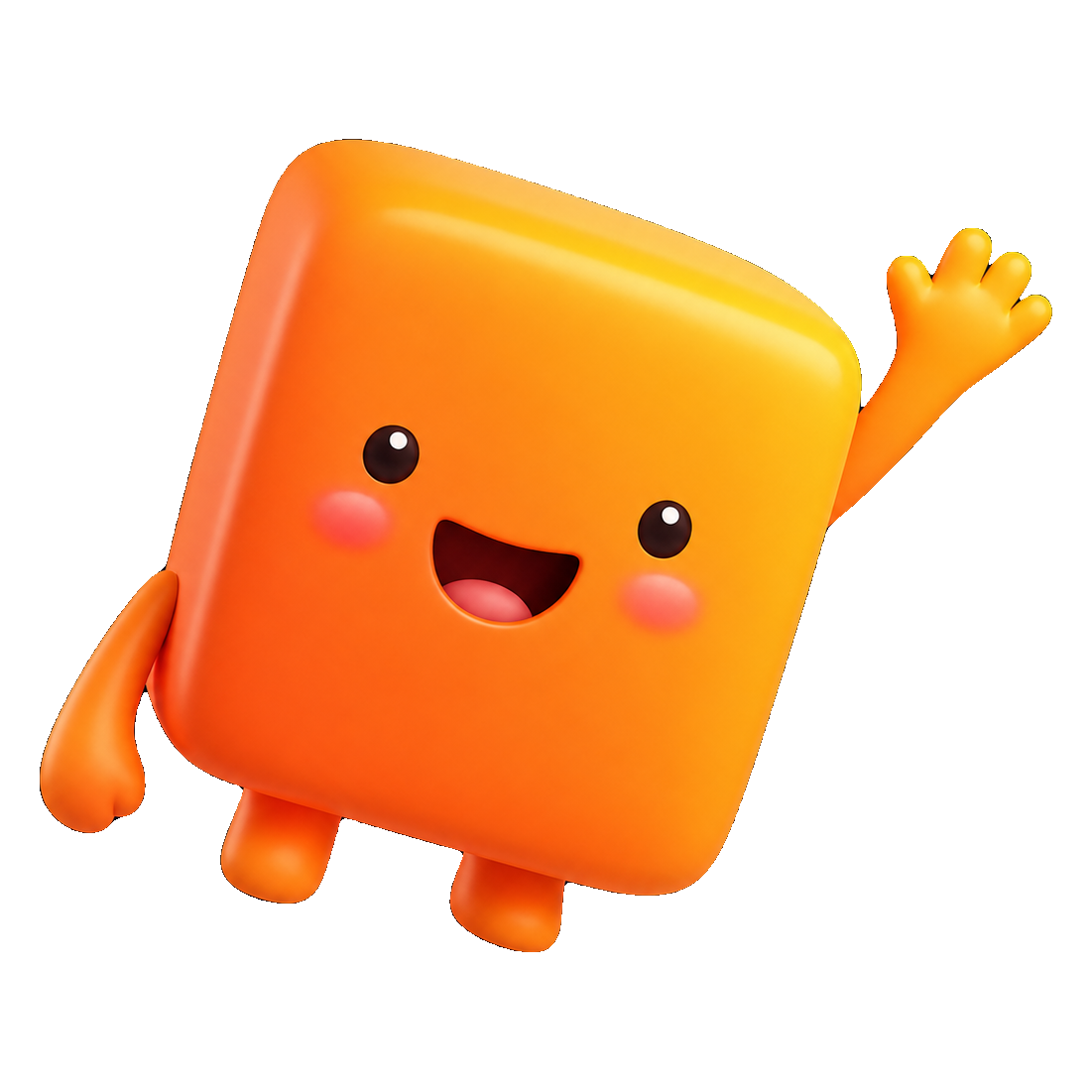 Kuby waving from behind the phone